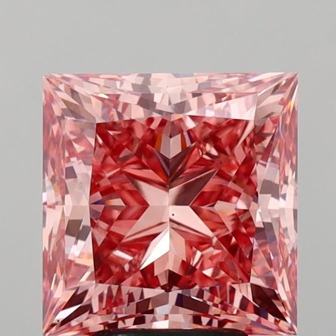 Loose Diamond - PRINCESS 5.05ct Fancy Vivid Pink VS2: Loose Diamond - PRINCESS 5.05ct Fancy Vivid Pink VS2 Source: This is a real non-mined Diamond that has been grown in a lab Shape: PRINCESS Carats: 5.05 Color: Fancy Vivid Pink Certification: IGI PLEAS