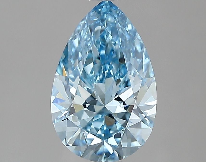 Loose Diamond - PEAR 1.0ct Fancy Vivid Blue VVS2: Loose Diamond - PEAR 1.0ct Fancy Vivid Blue VVS2 Source: This is a real non-mined Diamond that has been grown in a lab Shape: PEAR Carats: 1.0 Color: Fancy Vivid Blue Certification: IGI Video: