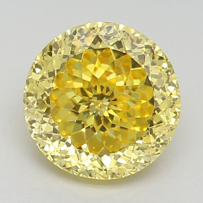 Loose Diamond - ROUND 1.05ct Fancy Intense Yellow VVS2: Loose Diamond - ROUND 1.05ct Fancy Intense Yellow VVS2 Source: This is a real non-mined Diamond that has been grown in a lab Shape: ROUND Carats: 1.05 Color: Fancy Intense Yellow Certification: IGI Vi