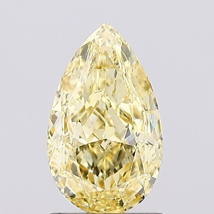 Loose Diamond - PEAR 1.23ct Fancy Intense Yellow VS1: Loose Diamond - PEAR 1.23ct Fancy Intense Yellow VS1 Source: This is a real non-mined Diamond that has been grown in a lab Shape: PEAR Carats: 1.23 Color: Fancy Intense Yellow Certification: IGI Video