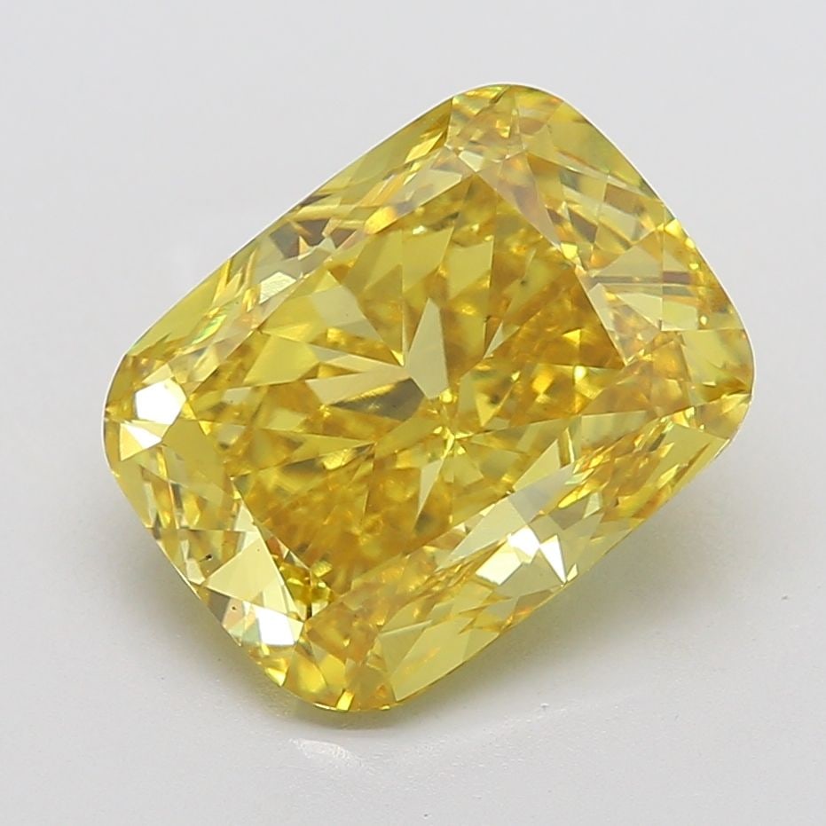 Loose Diamond - CUSHION MODIFIED 10.04ct Fancy Vivid Yellow VS2: Loose Diamond - CUSHION MODIFIED 10.04ct Fancy Vivid Yellow VS2 Source: This is a real non-mined Diamond that has been grown in a lab Shape: CUSHION MODIFIED Carats: 10.04 Color: Fancy Vivid Yellow Ce