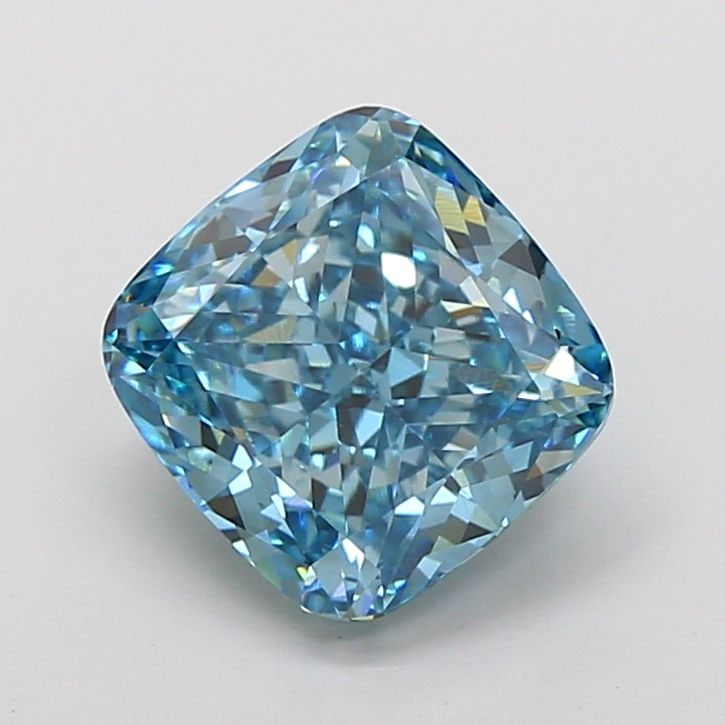 Loose Diamond - CUSHION MODIFIED 4.09ct Fancy Vivid Greenish Blue VS1: Loose Diamond - CUSHION MODIFIED 4.09ct Fancy Vivid Greenish Blue VS1 Source: This is a real non-mined Diamond that has been grown in a lab Shape: CUSHION MODIFIED Carats: 4.09 Color: Fancy Vivid Gree