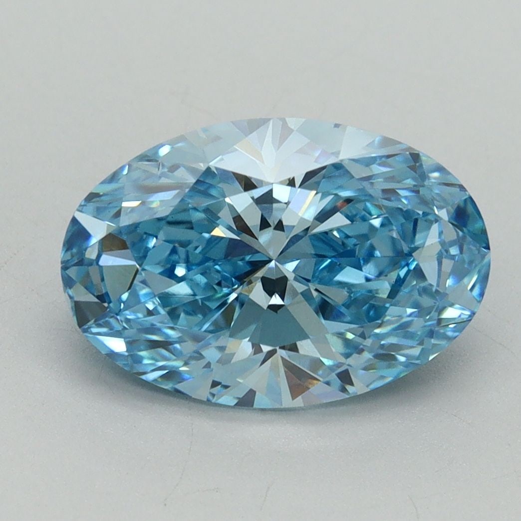Loose Diamond - OVAL 3.07ct Fancy Vivid Blue VS1: Loose Diamond - OVAL 3.07ct Fancy Vivid Blue VS1 Source: This is a real non-mined Diamond that has been grown in a lab Shape: OVAL Carats: 3.07 Color: Fancy Vivid Blue Certification: IGI Video: