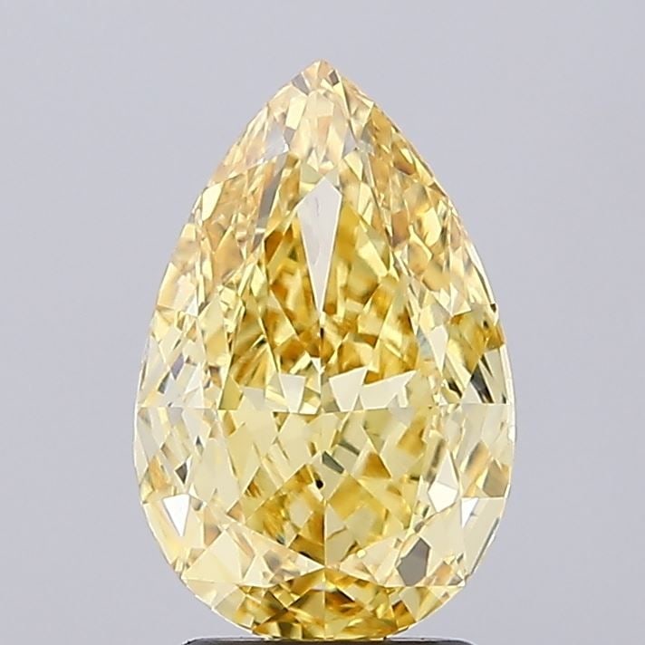 Loose Diamond - PEAR 3.05ct Fancy Vivid Yellow VS1: Loose Diamond - PEAR 3.05ct Fancy Vivid Yellow VS1 Source: This is a real non-mined Diamond that has been grown in a lab Shape: PEAR Carats: 3.05 Color: Fancy Vivid Yellow Certification: IGI Video: