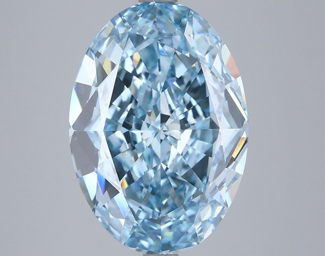 Loose Diamond - OVAL 5.53ct Fancy Vivid Blue VS2: Loose Diamond - OVAL 5.53ct Fancy Vivid Blue VS2 Source: This is a real non-mined Diamond that has been grown in a lab Shape: OVAL Carats: 5.53 Color: Fancy Vivid Blue Certification: IGI Video:
