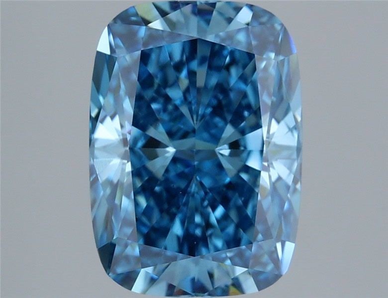 Loose Diamond - CUSHION MODIFIED 3.08ct Fancy Vivid Blue VS1: Loose Diamond - CUSHION MODIFIED 3.08ct Fancy Vivid Blue VS1 Source: This is a real non-mined Diamond that has been grown in a lab Shape: CUSHION MODIFIED Carats: 3.08 Color: Fancy Vivid Blue Certific