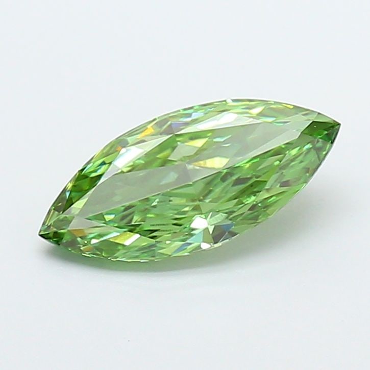 Loose Diamond - MARQUISE 1.5ct Fancy Vivid Green VVS2: Loose Diamond - MARQUISE 1.5ct Fancy Vivid Green VVS2 Source: This is a real non-mined Diamond that has been grown in a lab Shape: MARQUISE Carats: 1.5 Color: Fancy Vivid Green Certification: IGI Vide