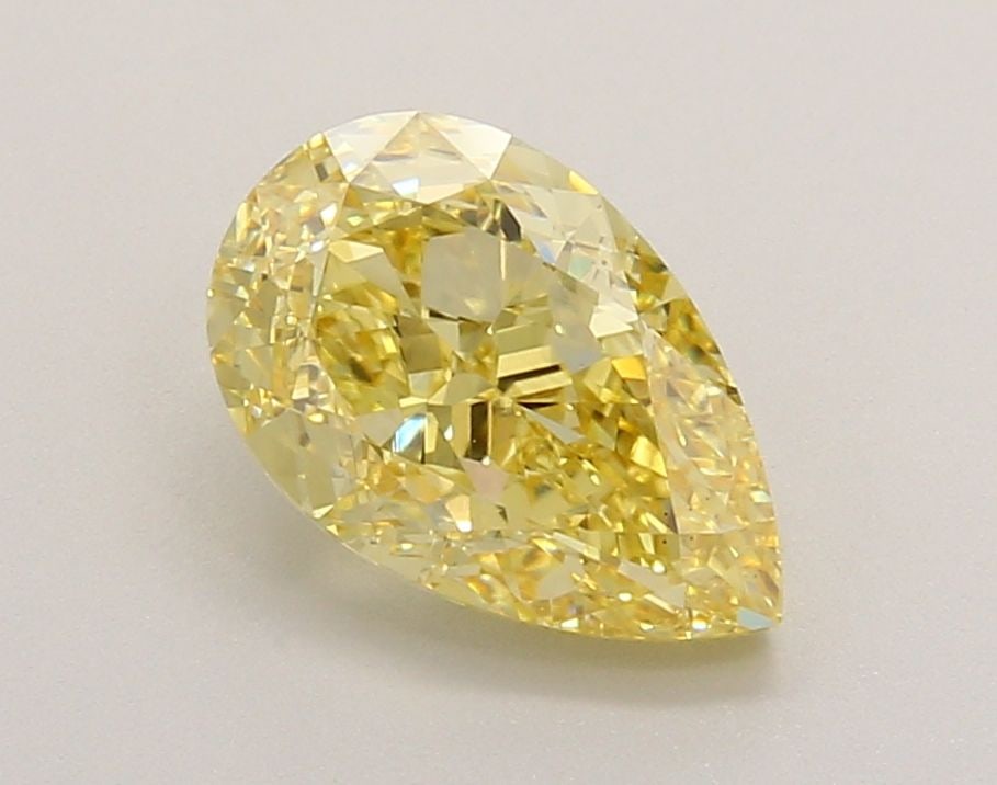 Loose Diamond - PEAR 2.02ct Fancy Vivid Yellow VS1: Loose Diamond - PEAR 2.02ct Fancy Vivid Yellow VS1 Source: This is a real non-mined Diamond that has been grown in a lab Shape: PEAR Carats: 2.02 Color: Fancy Vivid Yellow Certification: IGI Video: