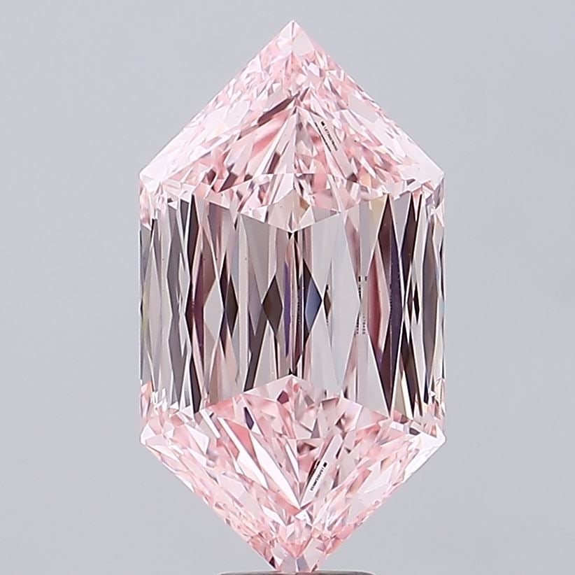 Loose Diamond - HEXAGONAL 11.2ct Fancy Intense Pink VS1: Loose Diamond - HEXAGONAL 11.2ct Fancy Intense Pink VS1 Source: This is a real non-mined Diamond that has been grown in a lab Shape: HEXAGONAL Carats: 11.2 Color: Fancy Intense Pink Certification: IGI