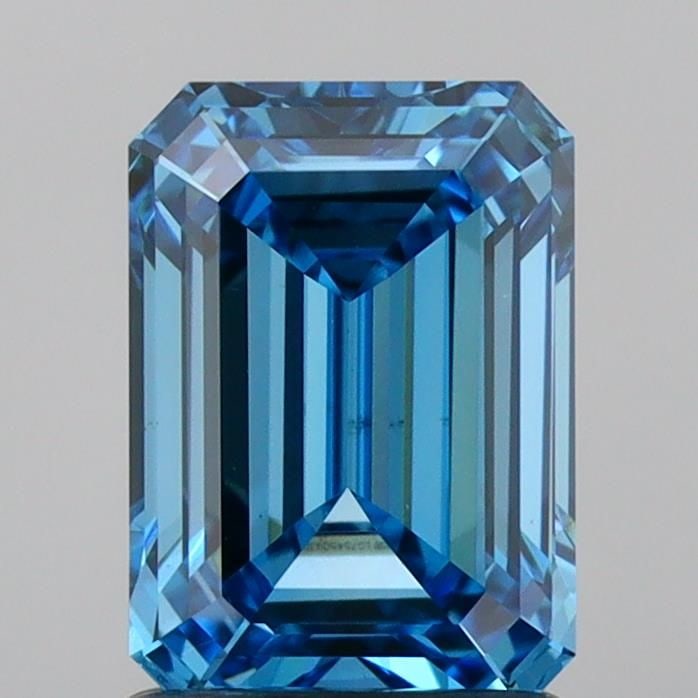 Loose Diamond - EMERALD 1.53ct Fancy Vivid Blue VS1: Loose Diamond - EMERALD 1.53ct Fancy Vivid Blue VS1 Source: This is a real non-mined Diamond that has been grown in a lab Shape: EMERALD Carats: 1.53 Color: Fancy Vivid Blue Certification: IGI Video: