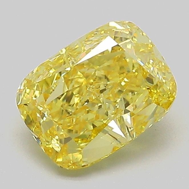 Loose Diamond - CUSHION MODIFIED 1.46ct Fancy Vivid Yellow VS1: Loose Diamond - CUSHION MODIFIED 1.46ct Fancy Vivid Yellow VS1 Source: This is a real non-mined Diamond that has been grown in a lab Shape: CUSHION MODIFIED Carats: 1.46 Color: Fancy Vivid Yellow Cert
