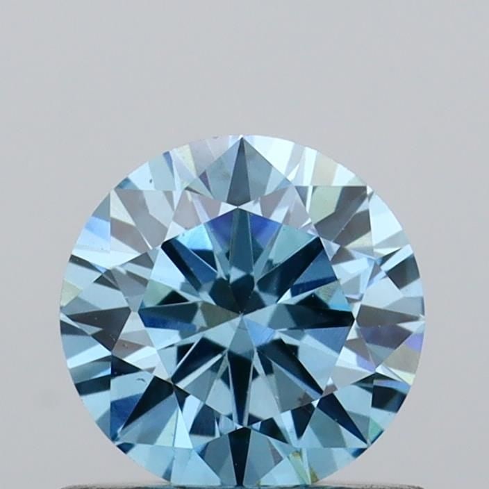 Loose Diamond - ROUND 0.62ct Fancy Vivid Blue VS2: Loose Diamond - ROUND 0.62ct Fancy Vivid Blue VS2 Source: This is a real non-mined Diamond that has been grown in a lab Shape: ROUND Carats: 0.62 Color: Fancy Vivid Blue Certification: IGI Video: