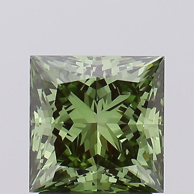Loose Diamond - PRINCESS 1.82ct Fancy Vivid Green VS1: Loose Diamond - PRINCESS 1.82ct Fancy Vivid Green VS1 Source: This is a real non-mined Diamond that has been grown in a lab Shape: PRINCESS Carats: 1.82 Color: Fancy Vivid Green Certification: IGI Vid