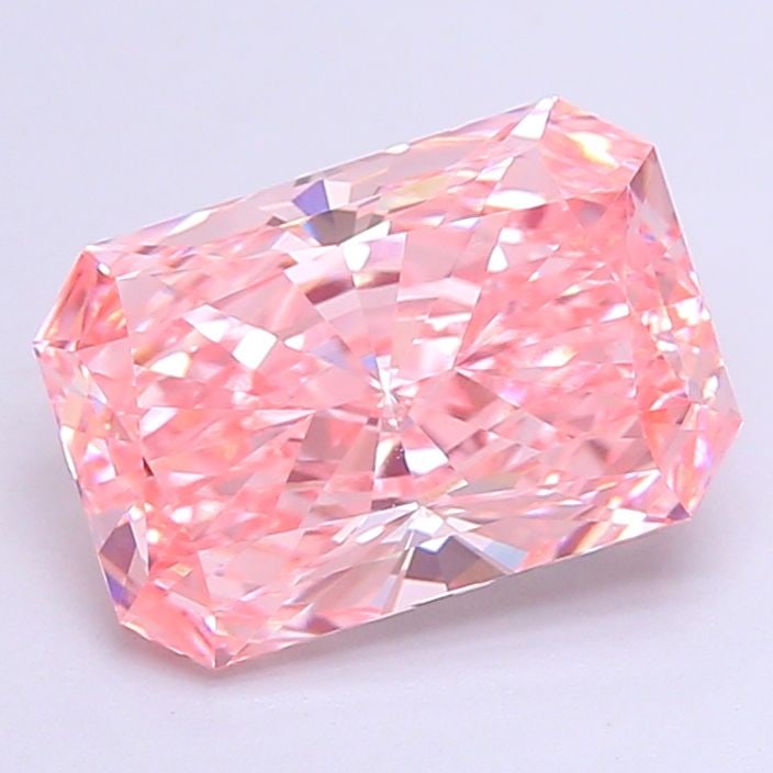 Loose Diamond - RADIANT 3.51ct Fancy Vivid Pink VS1: Loose Diamond - RADIANT 3.51ct Fancy Vivid Pink VS1 Source: This is a real non-mined Diamond that has been grown in a lab Shape: RADIANT Carats: 3.51 Color: Fancy Vivid Pink Certification: IGI Video: