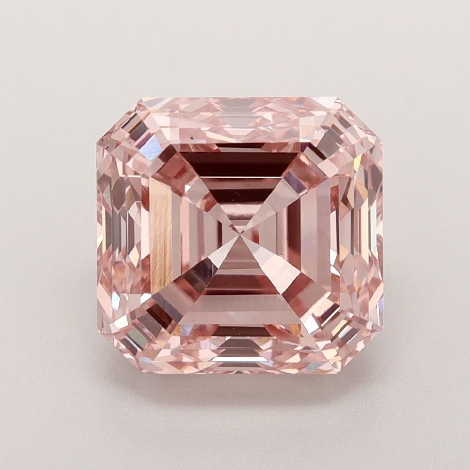 Loose Diamond - SQUARE EMERALD 3.54ct Fancy Intense Pink VS1: Loose Diamond - SQUARE EMERALD 3.54ct Fancy Intense Pink VS1 Source: This is a real non-mined Diamond that has been grown in a lab Shape: SQUARE EMERALD Carats: 3.54 Color: Fancy Intense Pink Certific