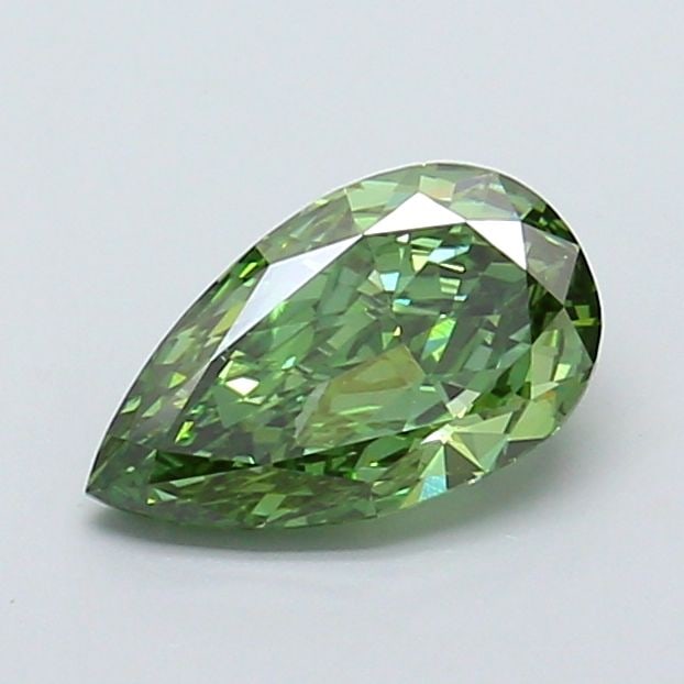 Loose Diamond - PEAR 1.51ct Fancy Vivid Green VS1: Loose Diamond - PEAR 1.51ct Fancy Vivid Green VS1 Source: This is a real non-mined Diamond that has been grown in a lab Shape: PEAR Carats: 1.51 Color: Fancy Vivid Green Certification: IGI Video: