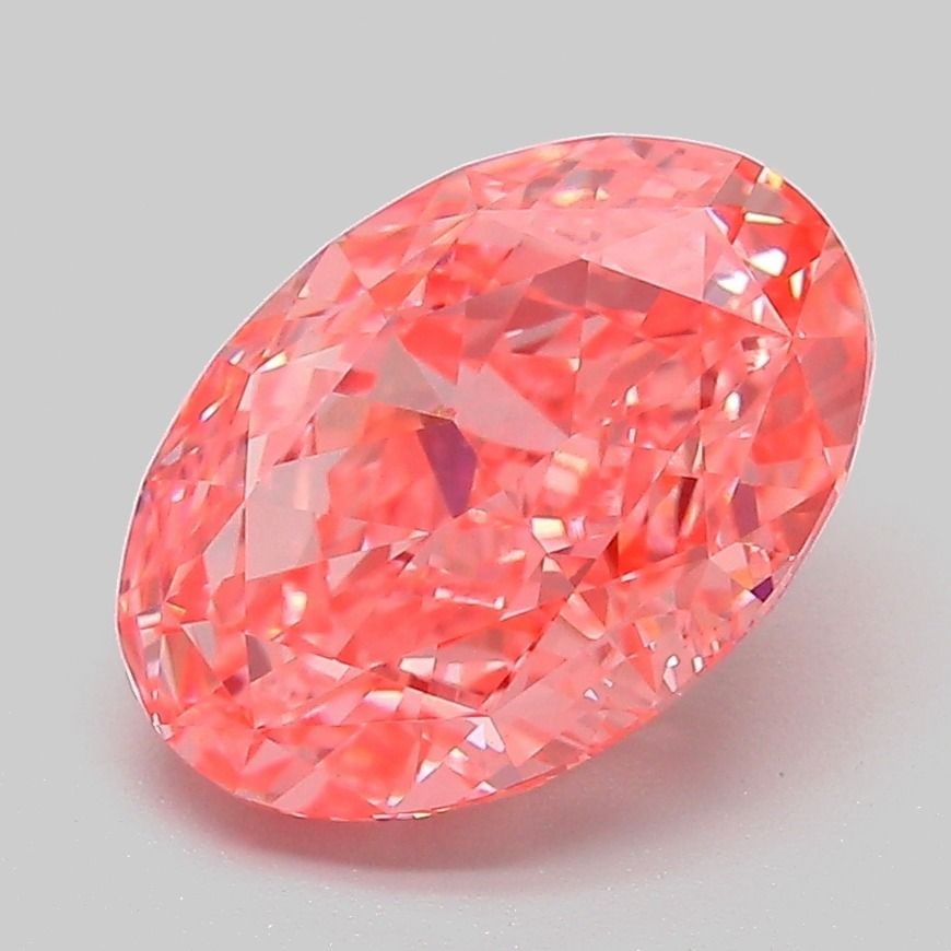 Loose Diamond - OVAL 3.19ct Fancy Vivid Pink VVS2: Loose Diamond - OVAL 3.19ct Fancy Vivid Pink VVS2 Source: This is a real non-mined Diamond that has been grown in a lab Shape: OVAL Carats: 3.19 Color: Fancy Vivid Pink Certification: IGI Video: