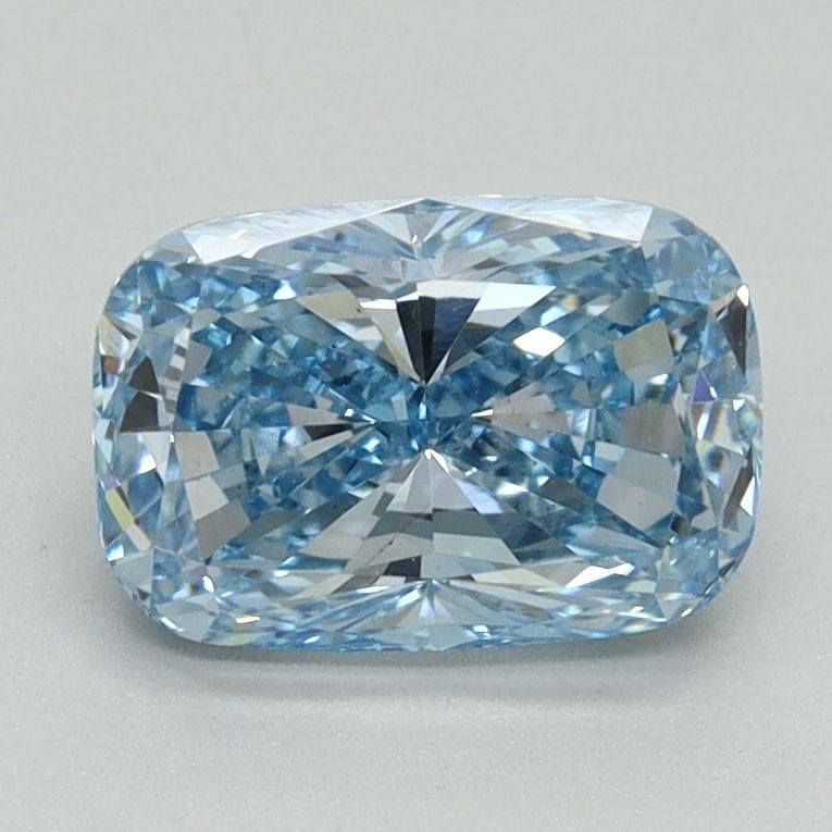 Loose Diamond - CUSHION BRILLIANT 1.51ct Fancy Vivid Blue VS2: Loose Diamond - CUSHION BRILLIANT 1.51ct Fancy Vivid Blue VS2 Source: This is a real non-mined Diamond that has been grown in a lab Shape: CUSHION BRILLIANT Carats: 1.51 Color: Fancy Vivid Blue Certif