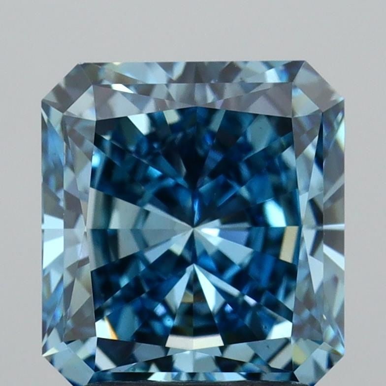 Loose Diamond - RADIANT 2.03ct Fancy Vivid Blue VS1: Loose Diamond - RADIANT 2.03ct Fancy Vivid Blue VS1 Source: This is a real non-mined Diamond that has been grown in a lab Shape: RADIANT Carats: 2.03 Color: Fancy Vivid Blue Certification: IGI Video: