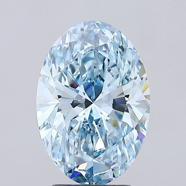 Loose Diamond - OVAL 3.05ct Fancy Vivid Blue VVS1: Loose Diamond - OVAL 3.05ct Fancy Vivid Blue VVS1 Source: This is a real non-mined Diamond that has been grown in a lab Shape: OVAL Carats: 3.05 Color: Fancy Vivid Blue Certification: IGI Video: