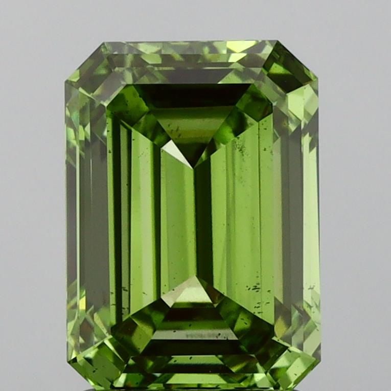 Loose Diamond - EMERALD 2.0ct Fancy Vivid Green VS2: Loose Diamond - EMERALD 2.0ct Fancy Vivid Green VS2 Source: This is a real non-mined Diamond that has been grown in a lab Shape: EMERALD Carats: 2.0 Color: Fancy Vivid Green Certification: IGI Video: