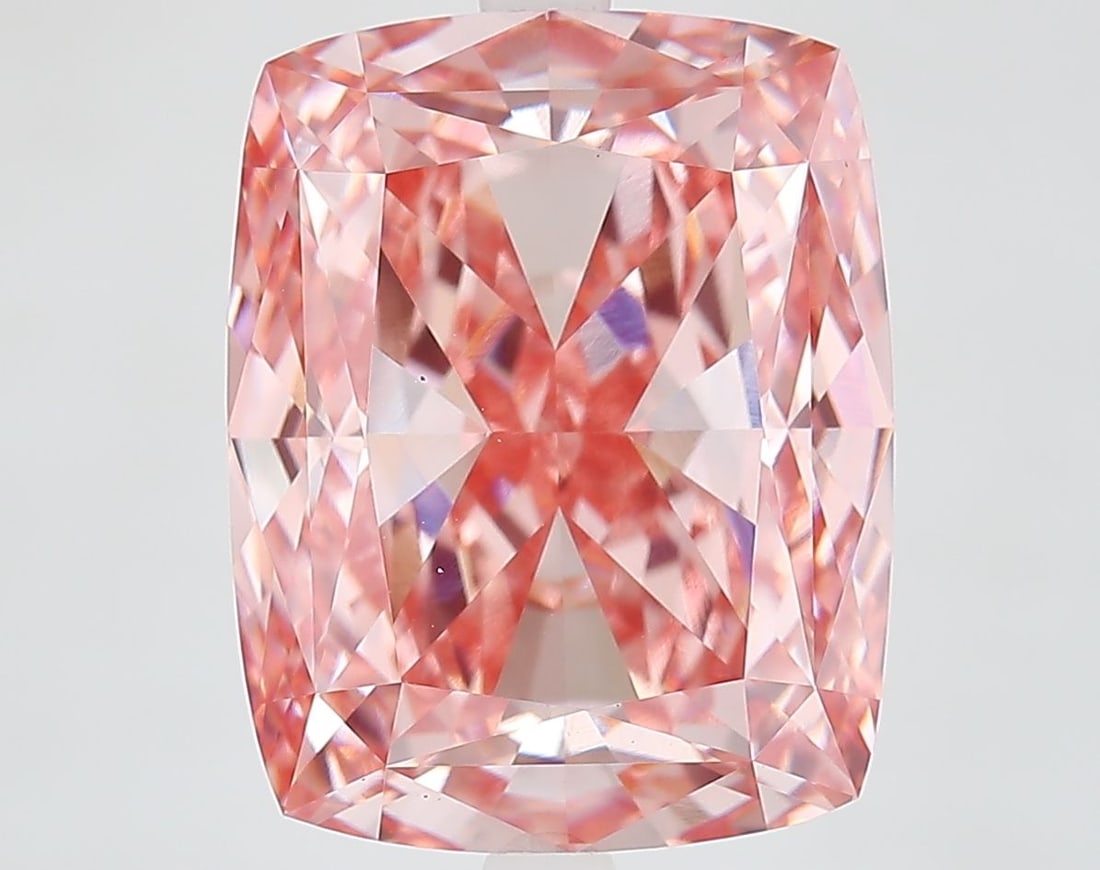 Loose Diamond - CUSHION MODIFIED 10.03ct Fancy Vivid Pink VVS2: Loose Diamond - CUSHION MODIFIED 10.03ct Fancy Vivid Pink VVS2 Source: This is a real non-mined Diamond that has been grown in a lab Shape: CUSHION MODIFIED Carats: 10.03 Color: Fancy Vivid Pink Certi