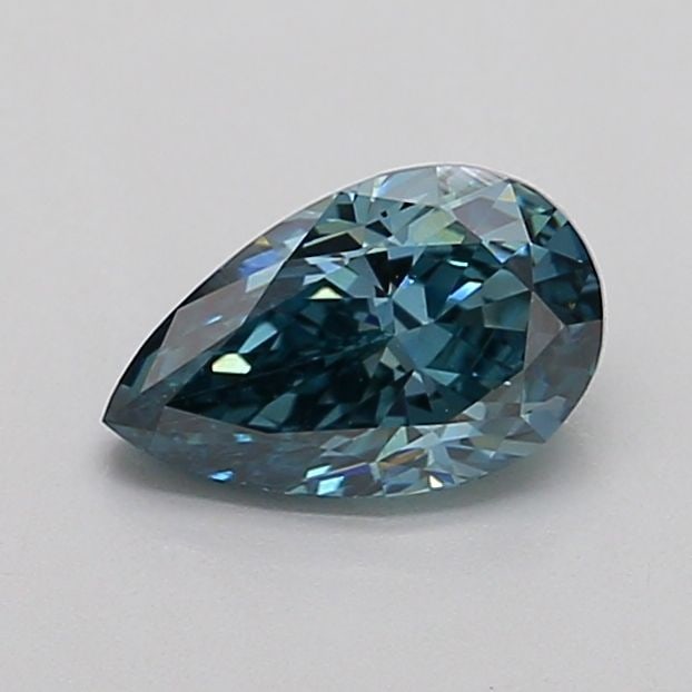 Loose Diamond - PEAR 0.8ct Fancy Vivid Greenish Blue VVS2: Loose Diamond - PEAR 0.8ct Fancy Vivid Greenish Blue VVS2 Source: This is a real non-mined Diamond that has been grown in a lab Shape: PEAR Carats: 0.8 Color: Fancy Vivid Greenish Blue Certification: 
