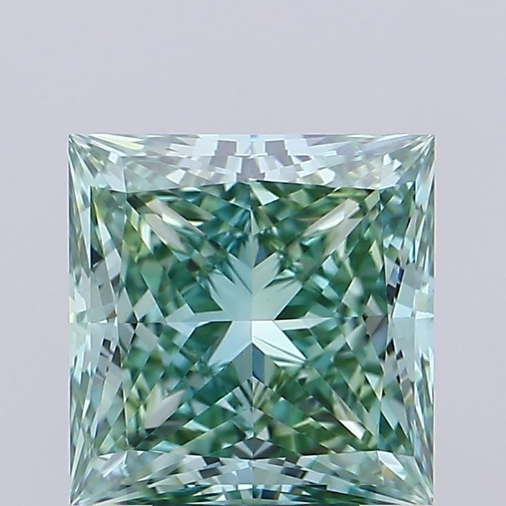 Loose Diamond - PRINCESS 5.0ct Fancy Vivid Green VVS2: Loose Diamond - PRINCESS 5.0ct Fancy Vivid Green VVS2 Source: This is a real non-mined Diamond that has been grown in a lab Shape: PRINCESS Carats: 5.0 Color: Fancy Vivid Green Certification: IGI Vide
