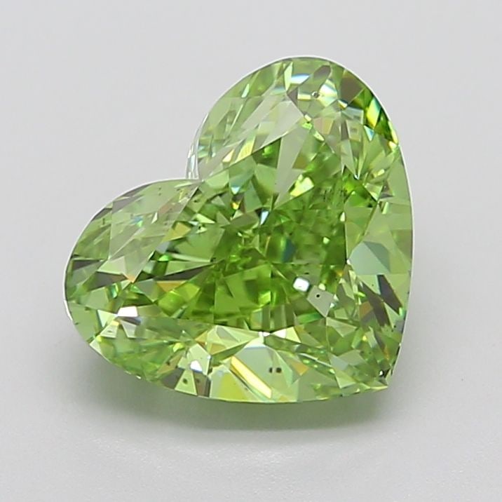 Loose Diamond - HEART 5.31ct Fancy Vivid Green SI1: Loose Diamond - HEART 5.31ct Fancy Vivid Green SI1 Source: This is a real non-mined Diamond that has been grown in a lab Shape: HEART Carats: 5.31 Color: Fancy Vivid Green Certification: IGI Video: