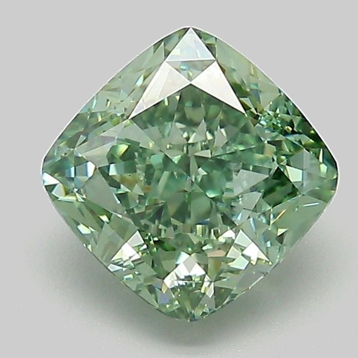Loose Diamond - CUSHION MODIFIED 2.07ct Fancy Vivid Green VS1: Loose Diamond - CUSHION MODIFIED 2.07ct Fancy Vivid Green VS1 Source: This is a real non-mined Diamond that has been grown in a lab Shape: CUSHION MODIFIED Carats: 2.07 Color: Fancy Vivid Green Certif