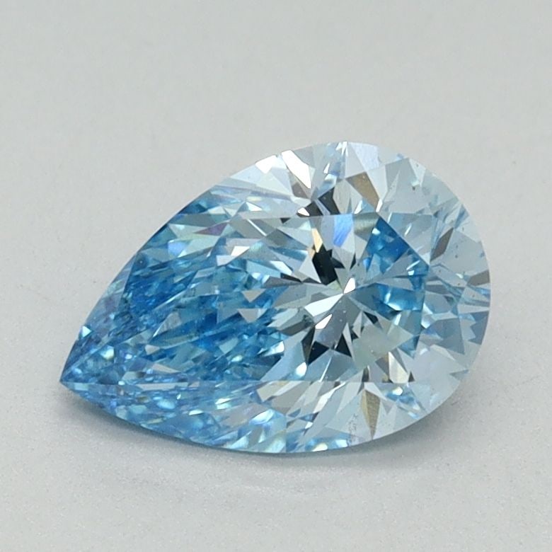 Loose Diamond - PEAR 1.01ct Fancy Vivid Blue VS2: Loose Diamond - PEAR 1.01ct Fancy Vivid Blue VS2 Source: This is a real non-mined Diamond that has been grown in a lab Shape: PEAR Carats: 1.01 Color: Fancy Vivid Blue Certification: IGI Video: