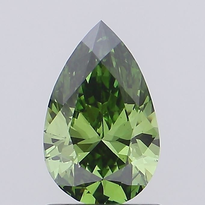 Loose Diamond - PEAR 1.05ct Fancy Vivid Green VS1: Loose Diamond - PEAR 1.05ct Fancy Vivid Green VS1 Source: This is a real non-mined Diamond that has been grown in a lab Shape: PEAR Carats: 1.05 Color: Fancy Vivid Green Certification: IGI Video: