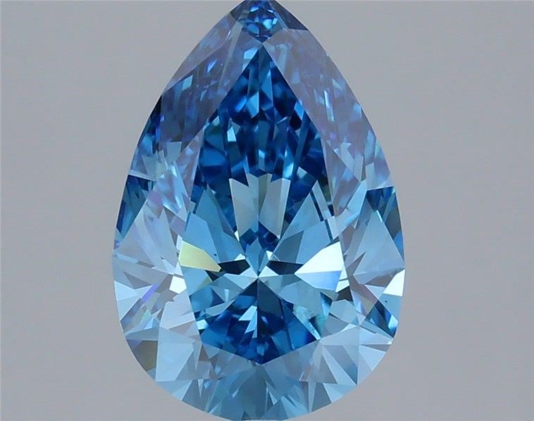 Loose Diamond - PEAR 3.0ct Fancy Vivid Blue VS2: Loose Diamond - PEAR 3.0ct Fancy Vivid Blue VS2 Source: This is a real non-mined Diamond that has been grown in a lab Shape: PEAR Carats: 3.0 Color: Fancy Vivid Blue Certification: IGI Video: