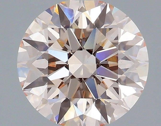 Ideal Loose Diamond - ROUND 2.04ct Fancy Light Orangey Pink VS1: Ideal Loose Diamond - ROUND 2.04ct Fancy Light Orangey Pink VS1 Source: This is a real non-mined Diamond that has been grown in a lab Shape: ROUND Carats: 2.04 Color: Fancy Light Orangey Pink Certific