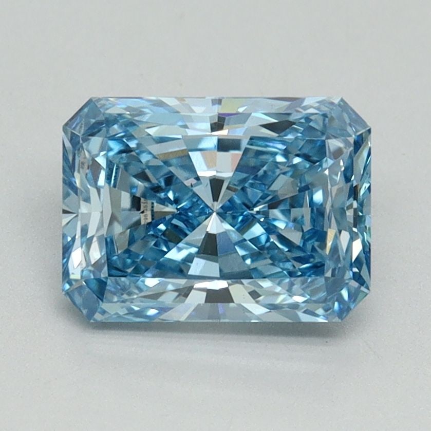Loose Diamond - RADIANT 1.45ct Fancy Vivid Blue VS2: Loose Diamond - RADIANT 1.45ct Fancy Vivid Blue VS2 Source: This is a real non-mined Diamond that has been grown in a lab Shape: RADIANT Carats: 1.45 Color: Fancy Vivid Blue Certification: IGI Video: