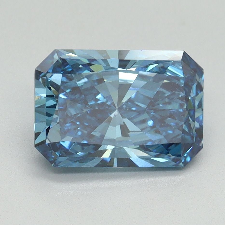 Loose Diamond - RADIANT 2.11ct Fancy Vivid Blue VS2: Loose Diamond - RADIANT 2.11ct Fancy Vivid Blue VS2 Source: This is a real non-mined Diamond that has been grown in a lab Shape: RADIANT Carats: 2.11 Color: Fancy Vivid Blue Certification: IGI Video:
