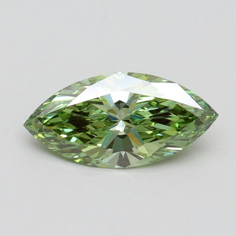 Loose Diamond - MARQUISE 1.04ct Fancy Vivid Green VS1: Loose Diamond - MARQUISE 1.04ct Fancy Vivid Green VS1 Source: This is a real non-mined Diamond that has been grown in a lab Shape: MARQUISE Carats: 1.04 Color: Fancy Vivid Green Certification: IGI Vid
