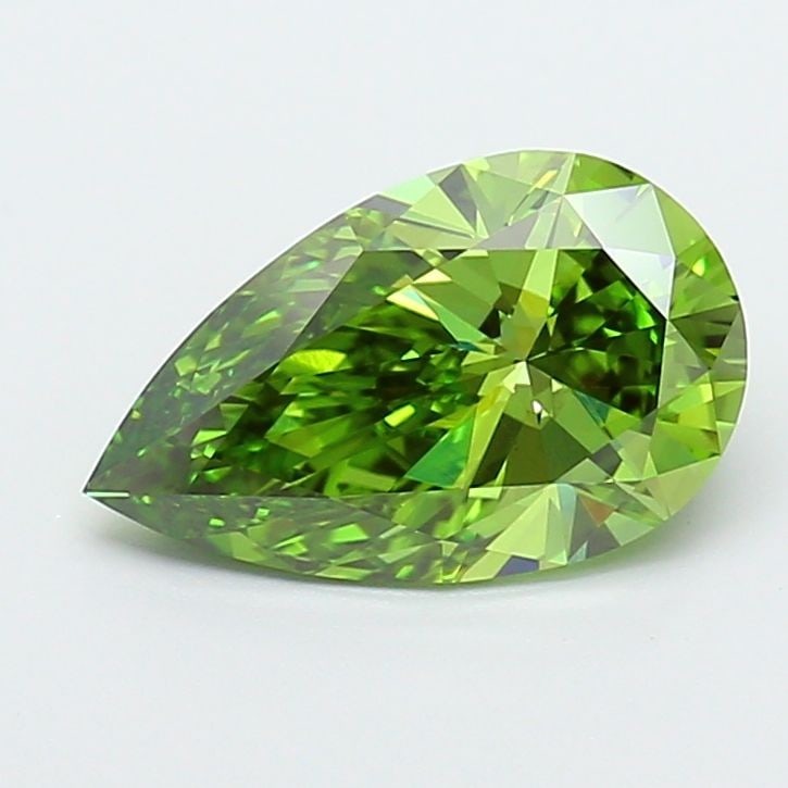Loose Diamond - PEAR 2.51ct Fancy Vivid Green VS1: Loose Diamond - PEAR 2.51ct Fancy Vivid Green VS1 Source: This is a real non-mined Diamond that has been grown in a lab Shape: PEAR Carats: 2.51 Color: Fancy Vivid Green Certification: IGI Video: