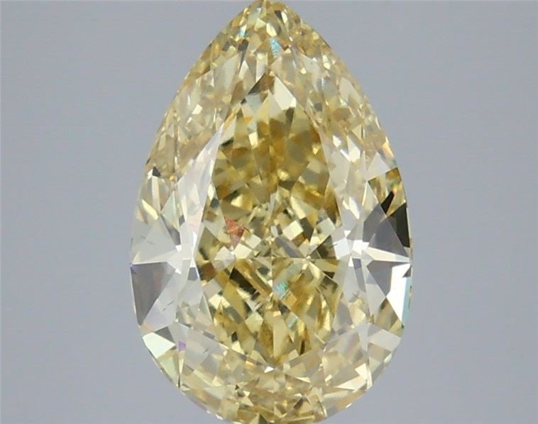 Loose Diamond - PEAR 4.04ct Fancy Intense Yellow VS2: Loose Diamond - PEAR 4.04ct Fancy Intense Yellow VS2 Source: This is a real non-mined Diamond that has been grown in a lab Shape: PEAR Carats: 4.04 Color: Fancy Intense Yellow Certification: IGI Video