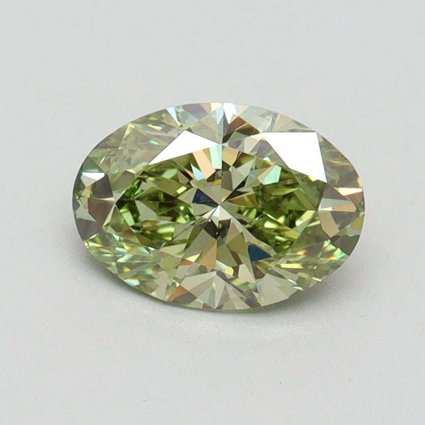 Loose Diamond - OVAL 1.02ct Fancy Vivid Green VVS2: Loose Diamond - OVAL 1.02ct Fancy Vivid Green VVS2 Source: This is a real non-mined Diamond that has been grown in a lab Shape: OVAL Carats: 1.02 Color: Fancy Vivid Green Certification: IGI Video: