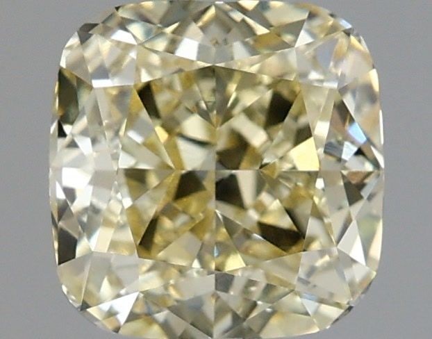 Loose Diamond - CUSHION MODIFIED 2.04ct Fancy Light Yellow VS1: Loose Diamond - CUSHION MODIFIED 2.04ct Fancy Light Yellow VS1 Source: This is a real non-mined Diamond that has been grown in a lab Shape: CUSHION MODIFIED Carats: 2.04 Color: Fancy Light Yellow Cert