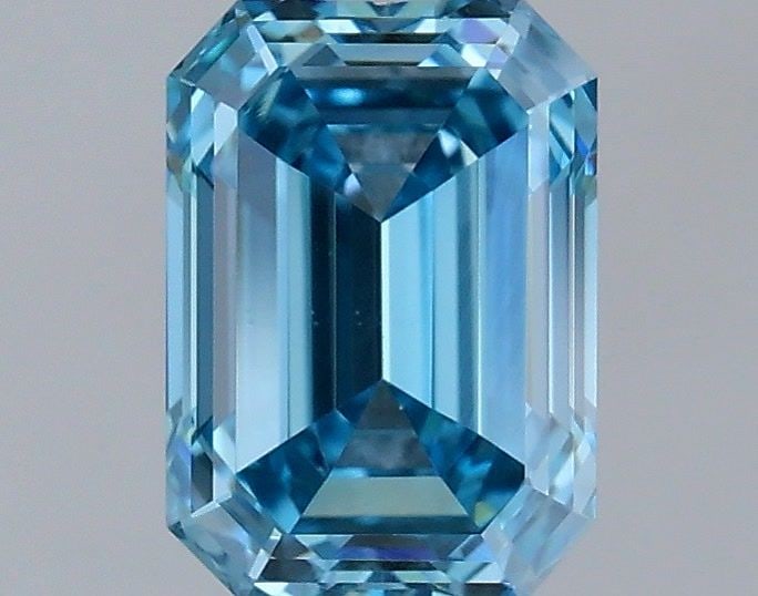 Loose Diamond - EMERALD 1.06ct Fancy Vivid Blue VS1: Loose Diamond - EMERALD 1.06ct Fancy Vivid Blue VS1 Source: This is a real non-mined Diamond that has been grown in a lab Shape: EMERALD Carats: 1.06 Color: Fancy Vivid Blue Certification: IGI Video: