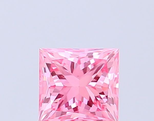 Loose Diamond - PRINCESS 0.69ct Fancy Vivid Pink VS1: Loose Diamond - PRINCESS 0.69ct Fancy Vivid Pink VS1 Source: This is a real non-mined Diamond that has been grown in a lab Shape: PRINCESS Carats: 0.69 Color: Fancy Vivid Pink Certification: IGI Video