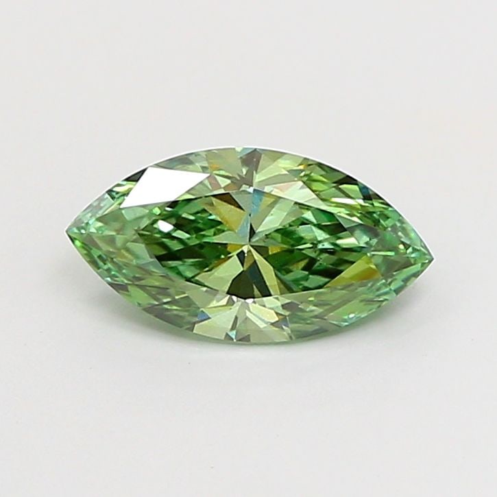 Loose Diamond - MARQUISE 1.01ct Fancy Vivid Green SI1: Loose Diamond - MARQUISE 1.01ct Fancy Vivid Green SI1 Source: This is a real non-mined Diamond that has been grown in a lab Shape: MARQUISE Carats: 1.01 Color: Fancy Vivid Green Certification: IGI Vid