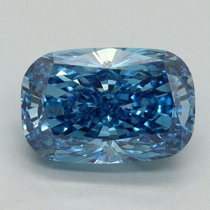 Loose Diamond - CUSHION BRILLIANT 1.54ct Fancy Vivid Blue VVS2: Loose Diamond - CUSHION BRILLIANT 1.54ct Fancy Vivid Blue VVS2 Source: This is a real non-mined Diamond that has been grown in a lab Shape: CUSHION BRILLIANT Carats: 1.54 Color: Fancy Vivid Blue Certi