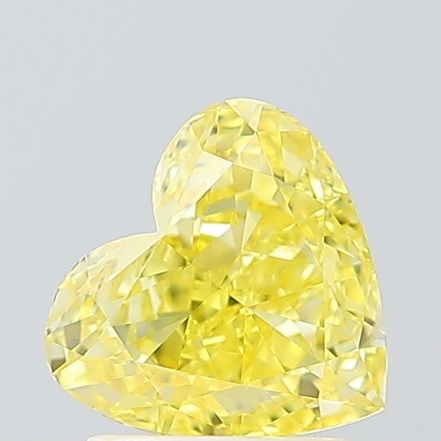 Loose Diamond - HEART 1.5ct Fancy Vivid Yellow VVS2: Loose Diamond - HEART 1.5ct Fancy Vivid Yellow VVS2 Source: This is a real non-mined Diamond that has been grown in a lab Shape: HEART Carats: 1.5 Color: Fancy Vivid Yellow Certification: IGI Video: