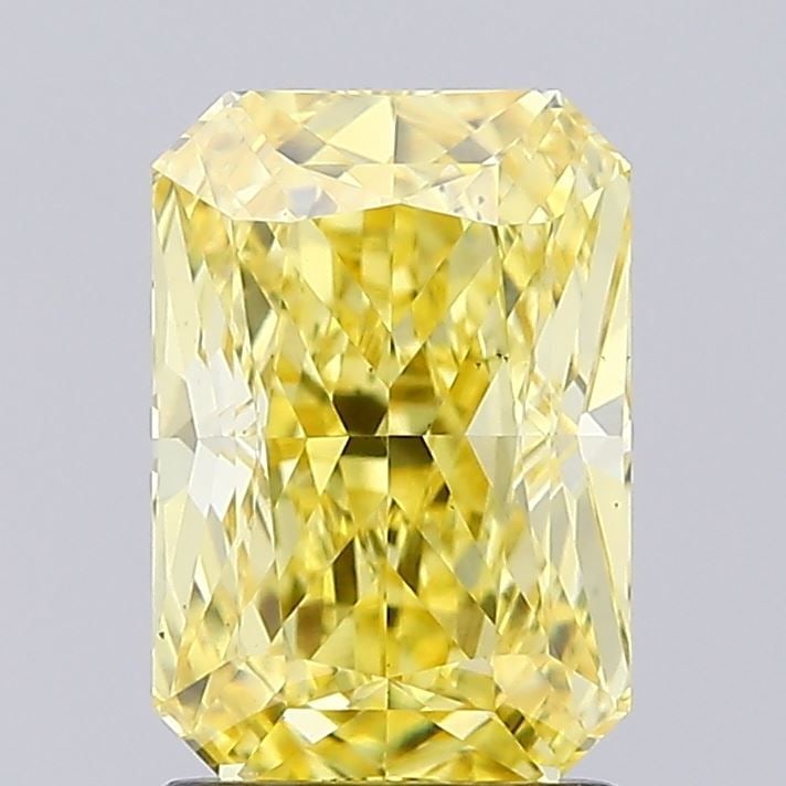 Loose Diamond - RADIANT 1.99ct Fancy Vivid Yellow VS1: Loose Diamond - RADIANT 1.99ct Fancy Vivid Yellow VS1 Source: This is a real non-mined Diamond that has been grown in a lab Shape: RADIANT Carats: 1.99 Color: Fancy Vivid Yellow Certification: IGI Vid