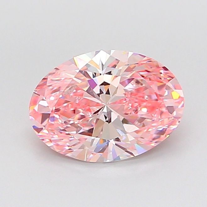 Loose Diamond - OVAL 2.16ct Fancy Vivid Pink VS1: Loose Diamond - OVAL 2.16ct Fancy Vivid Pink VS1 Source: This is a real non-mined Diamond that has been grown in a lab Shape: OVAL Carats: 2.16 Color: Fancy Vivid Pink Certification: IGI Video: