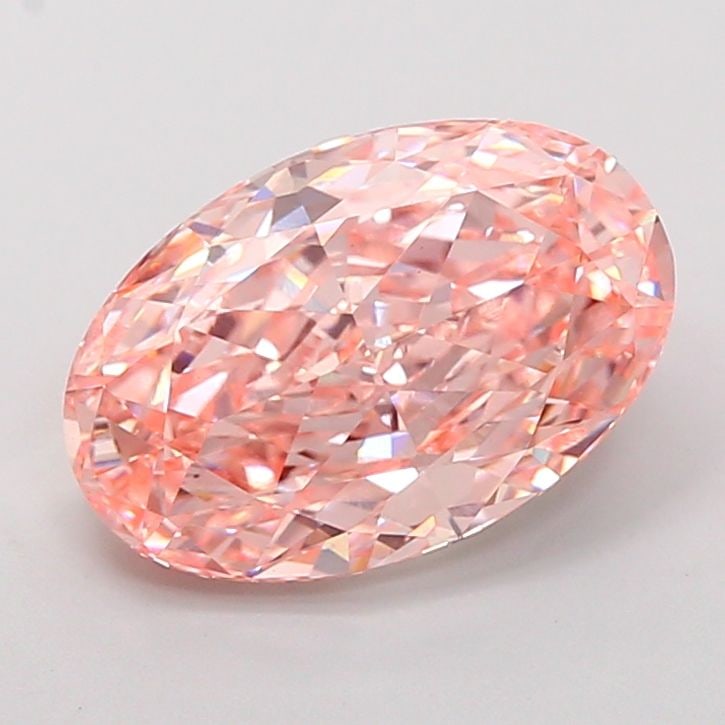 Loose Diamond - OVAL 4.35ct Fancy Vivid Pink VS1: Loose Diamond - OVAL 4.35ct Fancy Vivid Pink VS1 Source: This is a real non-mined Diamond that has been grown in a lab Shape: OVAL Carats: 4.35 Color: Fancy Vivid Pink Certification: IGI Video: