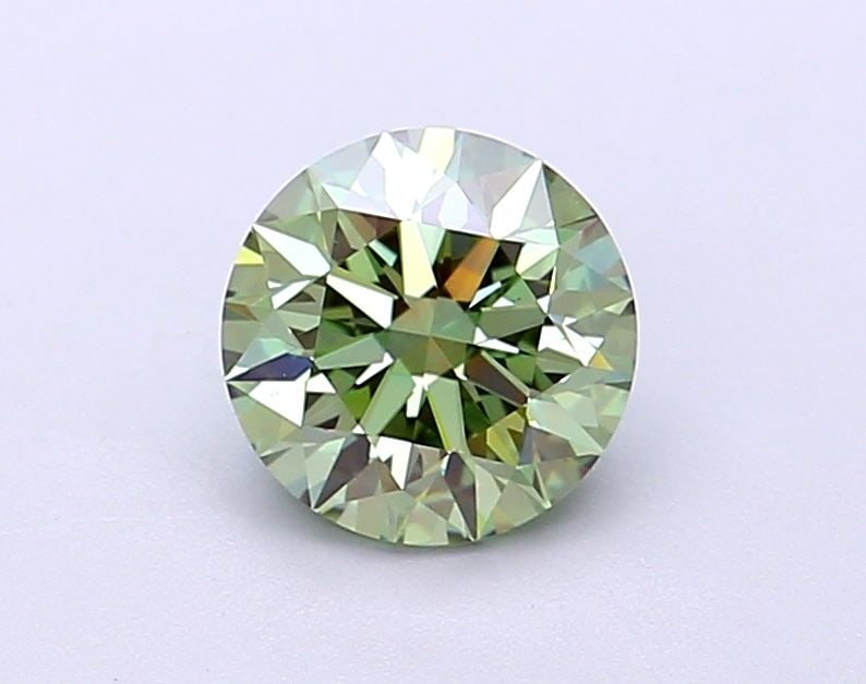 Loose Diamond - ROUND 1.13ct Fancy Vivid Green VS1: Loose Diamond - ROUND 1.13ct Fancy Vivid Green VS1 Source: This is a real non-mined Diamond that has been grown in a lab Shape: ROUND Carats: 1.13 Color: Fancy Vivid Green Certification: IGI Video: